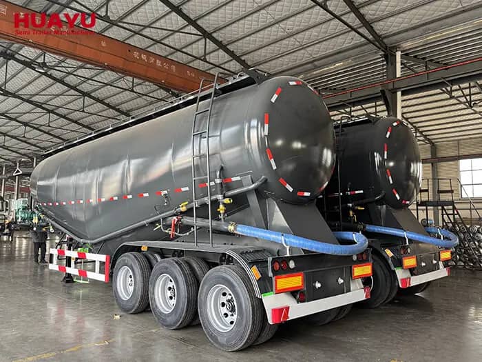3 Axle 40CBM 50CBM Cement Bulker Trailer