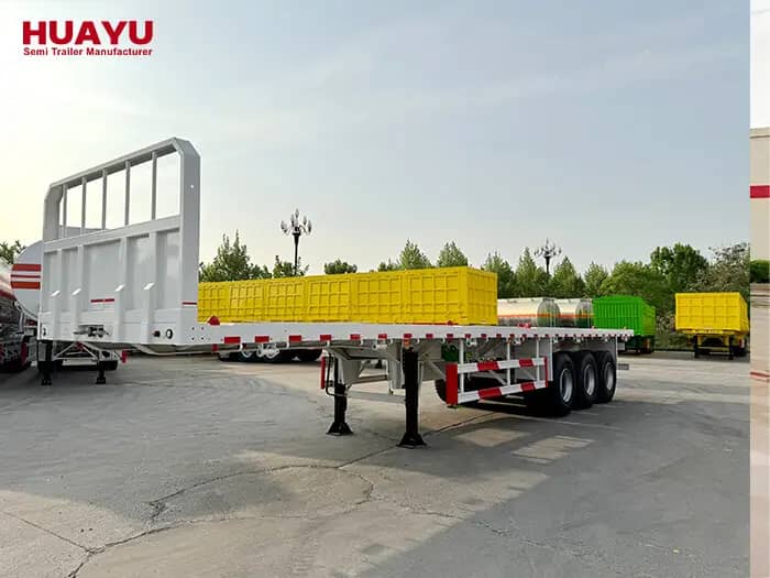 3 Axles 40FT Flatbed Semi Trailer For Sale