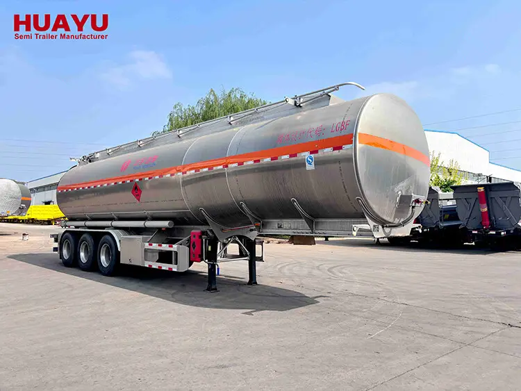 3 Axle 45000L Aluminum Oil Fuel Tanker Semi Trailer