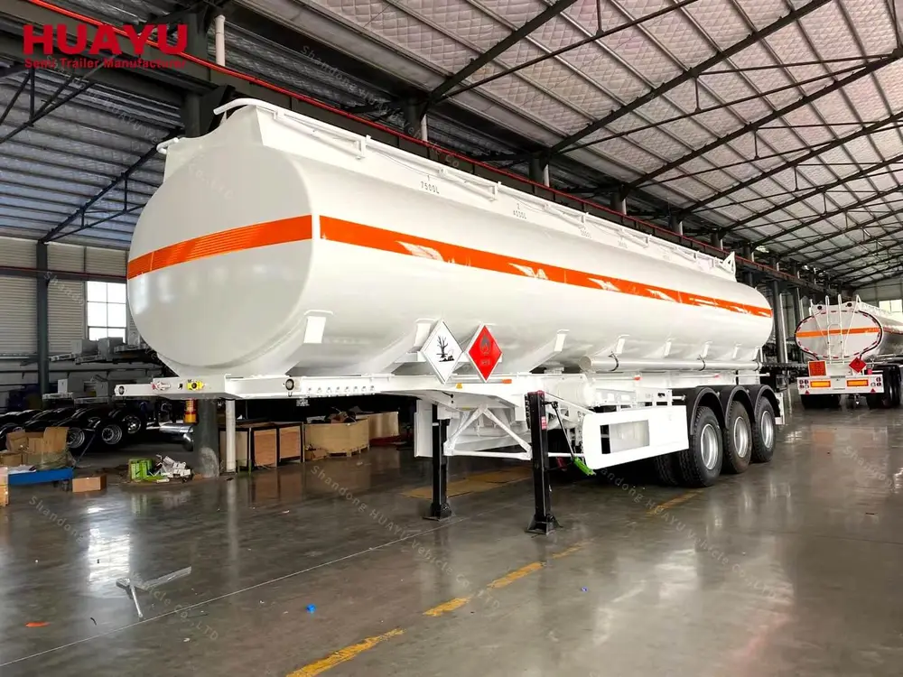 3 Axles 40000Liters Carbon Steel Oil Tanker Semi Trailer