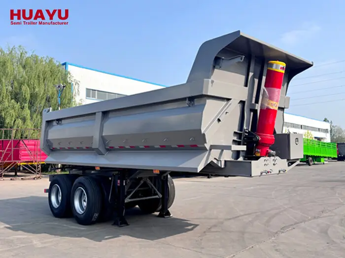2 Axle End Dump Tipper Semi Trailer