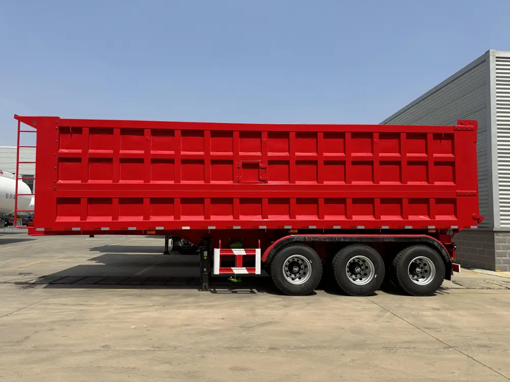 3 Axle 45 CBM Box-Type Rear Dump Semi Trailer