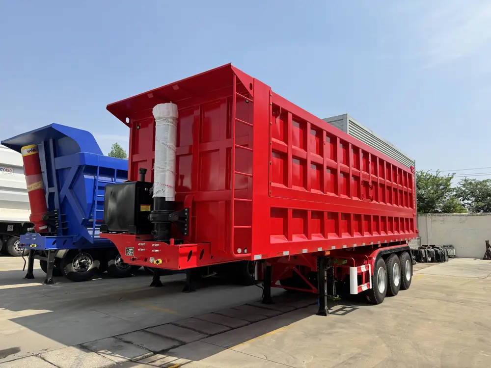 3 Axle 45 CBM Box-Type Rear Dump Semi Trailer