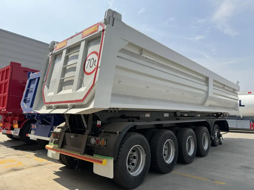 6 Axle U Shape Rock Body End Dump Semi Trailer