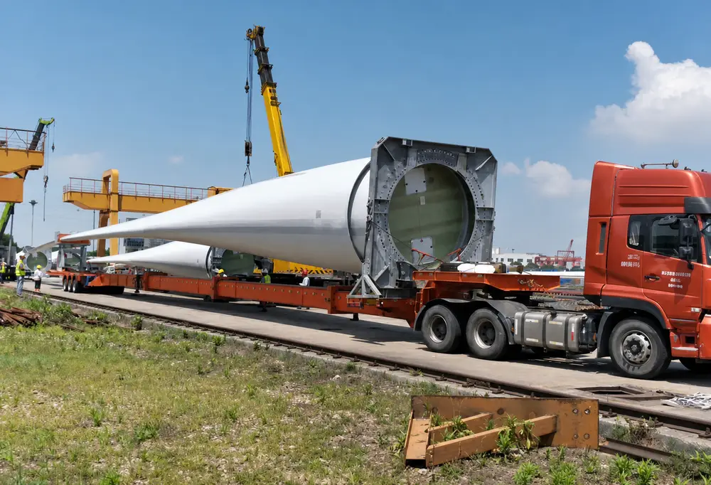 What Is an Extendable (Telescopic) Trailer? Wind Turbine Transport Guide