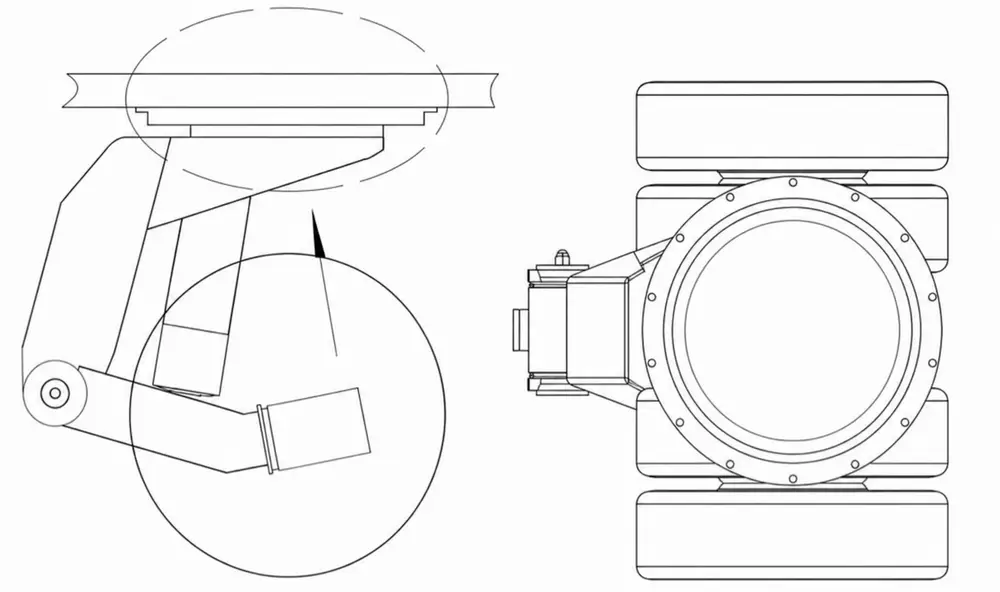 Hydraulic steering bogie for an extendable trailer