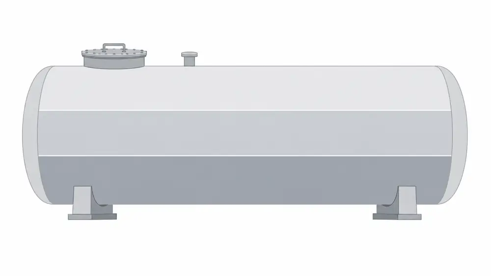 Three capacity bands inside a fuel tanker shell