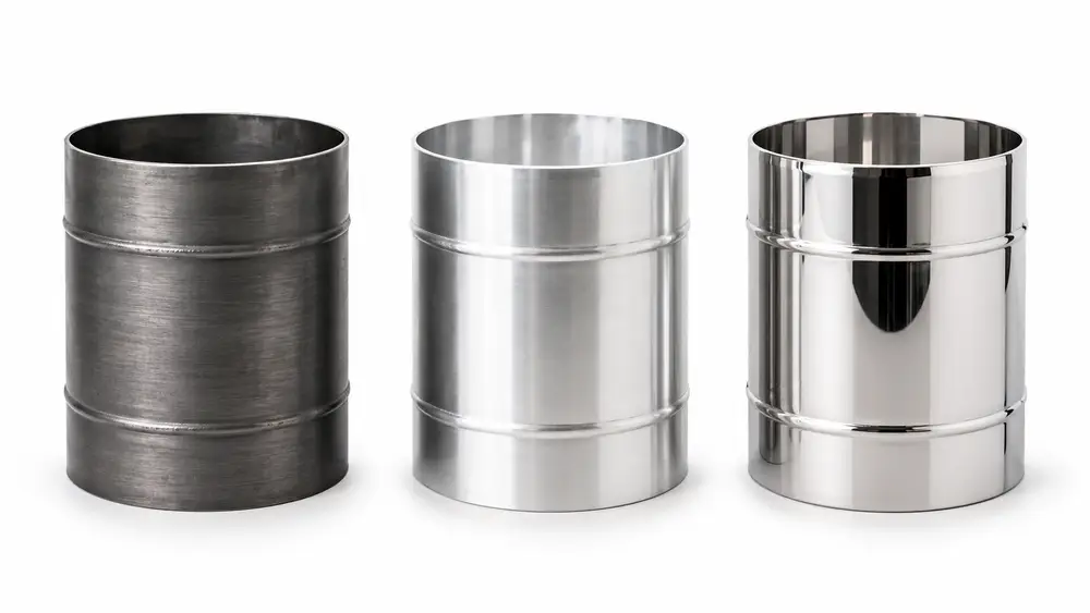 Carbon steel, aluminum, and stainless steel tanker shell sections