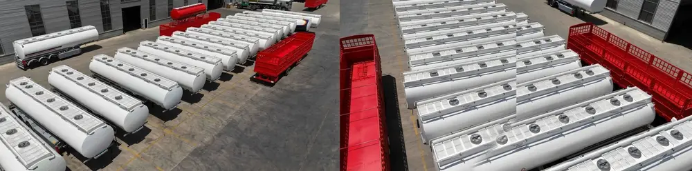 Hydrostatic and air pressure testing of oil tank semi-trailers