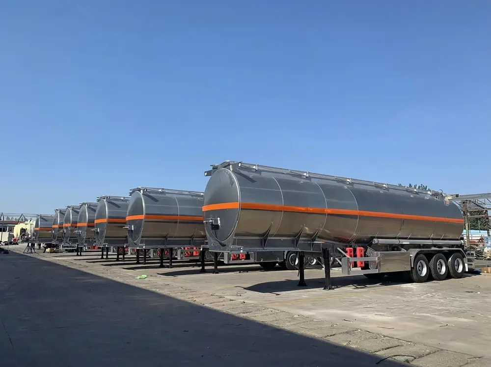 50000 Liters Aluminum Alloy Fuel Tanker Trailer Exported to Chile