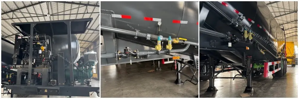 Cement bulker trailer safety and axle configuration