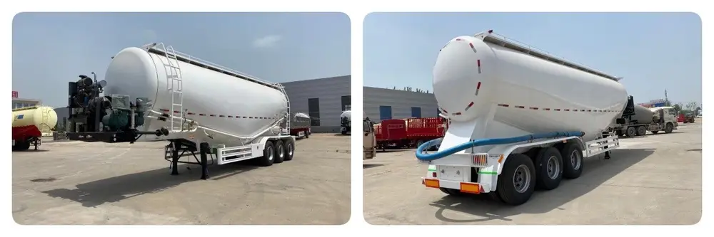 HUAYU 3 axle 40CBM cement bulker semi trailer