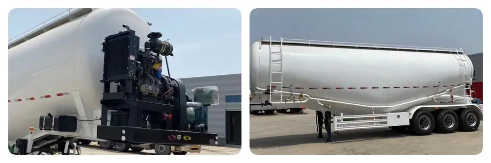 Cement bulker semi trailer capacity options