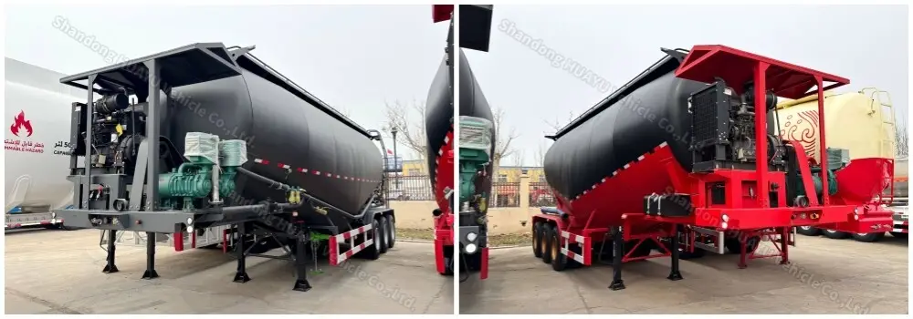 HUAYU 50 ton cement bulker truck trailer