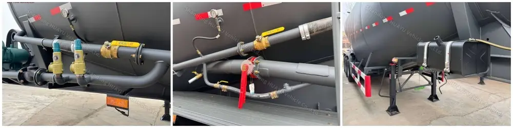 Cement bulker truck trailer detail