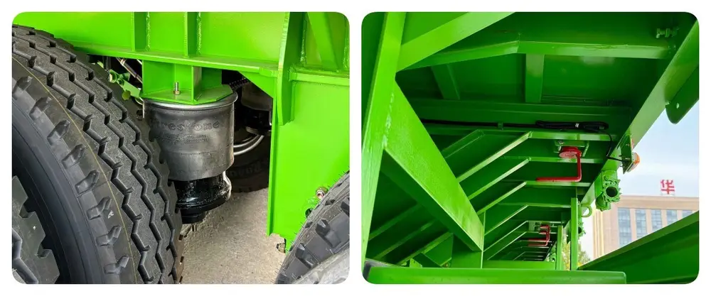 Four-axle fence semi trailer with high-quality air suspension