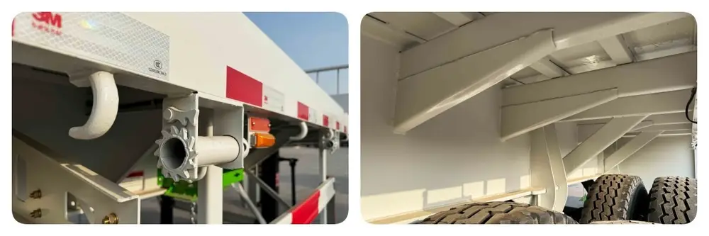 3 axle 40FT flatbed semi trailer high-thickness side support