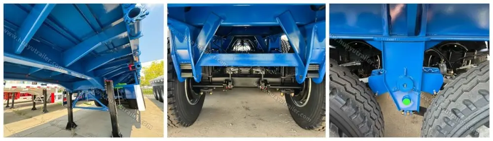 4 axle 40FT flatbed semi trailer with 10-piece thickened leaf spring