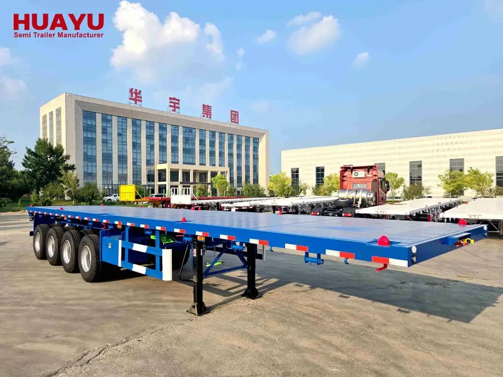 4 Axles 40FT Flatbed Container Semi Trailers