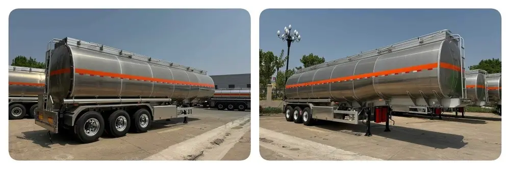 HUAYU 40000L aluminum fuel tanker semi trailer