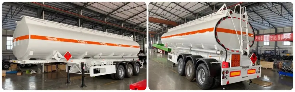 3 axle 40000 liter fuel oil tanker trailer