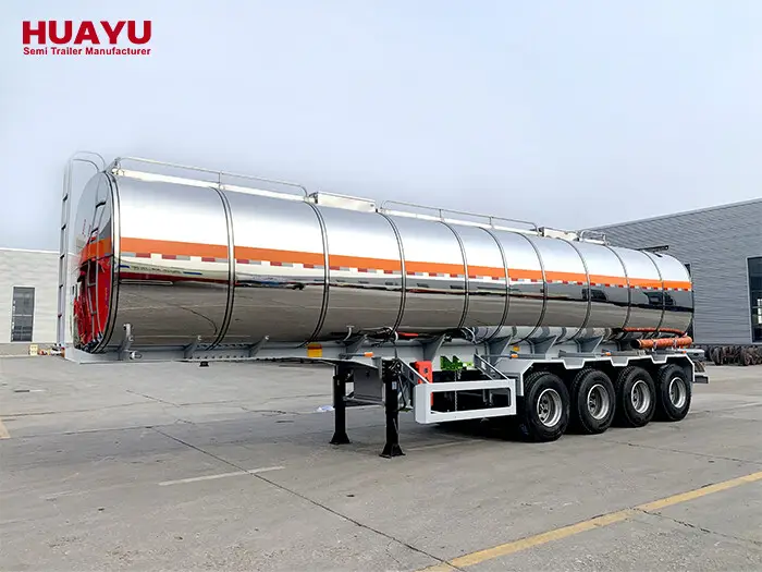4 Axle 45000liters Asphalt Tank Semi Trailer