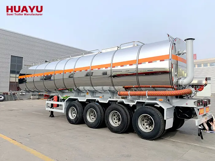 4 Axle 45000liters Asphalt Tank Semi Trailer