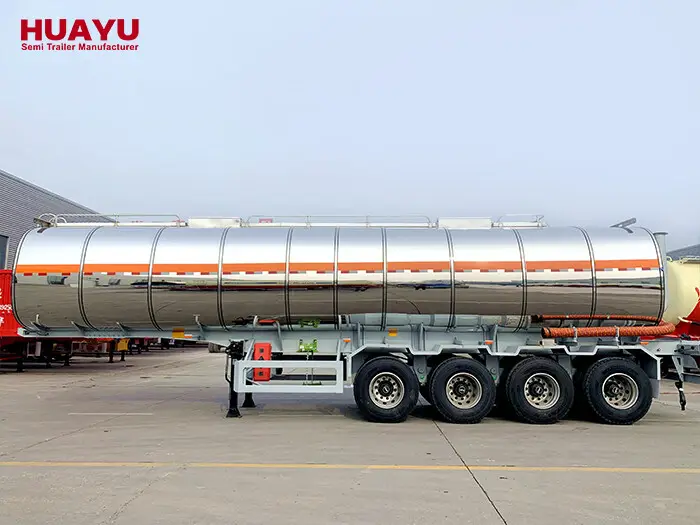 4 Axle 45000liters Asphalt Tank Semi Trailer