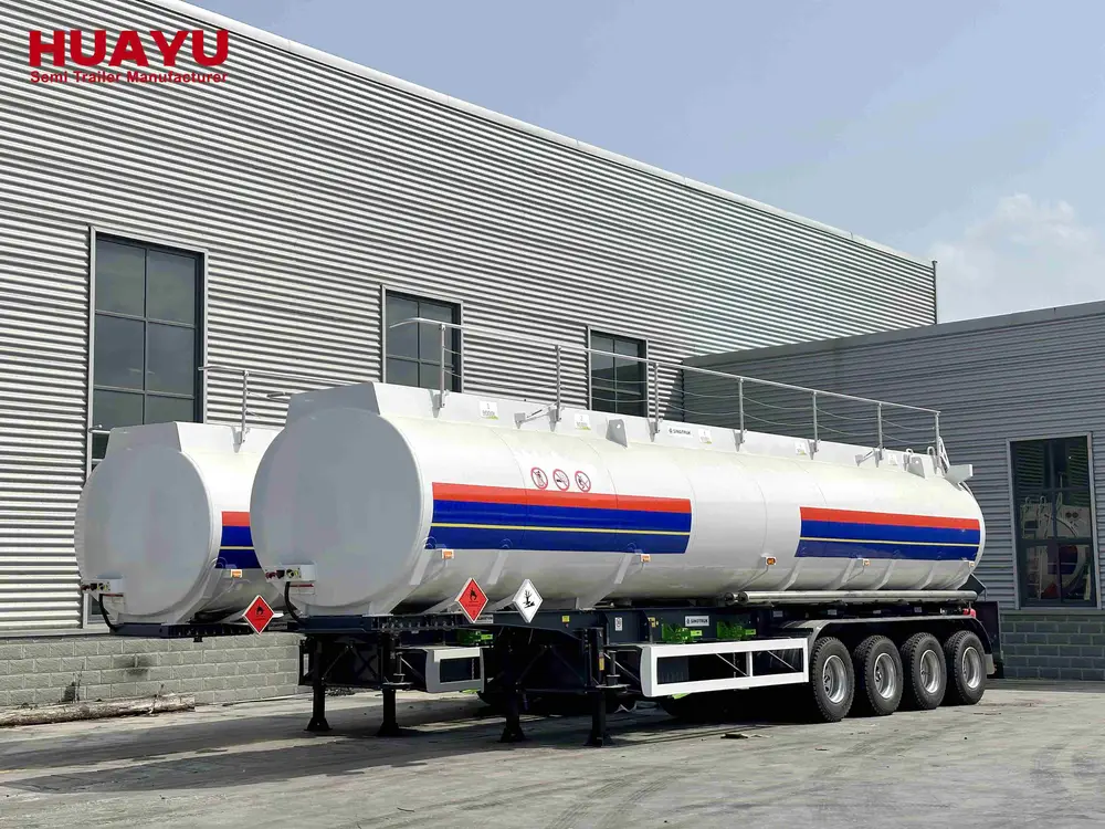 4 Axles Carbon Steel Oil Tanker Semi Trailer