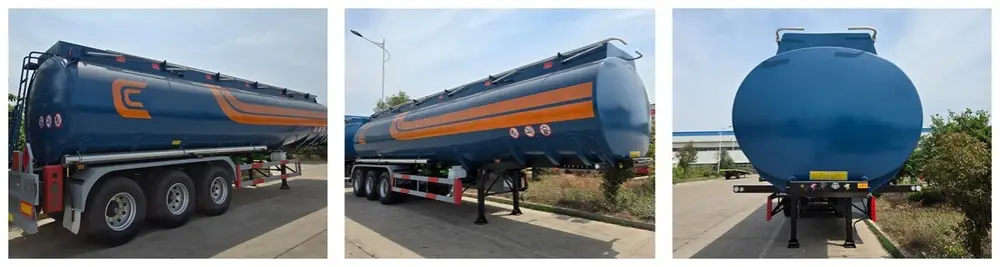 HUAYU 40000 liters tri axle petrol tanker semi trailer