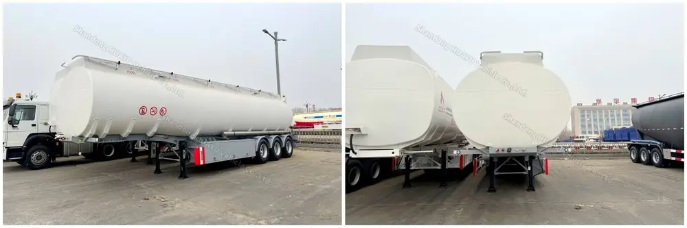 HUAYU 42000L diesel oil aluminum tanker semi trailer