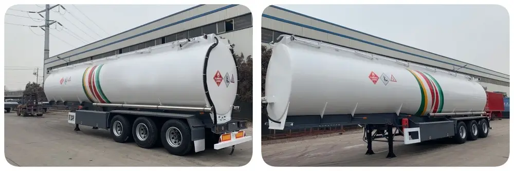 HUAYU 42000L fuel petrol diesel gasoline tanker semi trailer