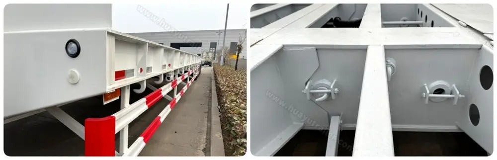 4 axle extendable lowbed trailer suspension detail