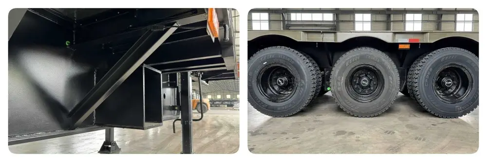 HUAYU heavy duty semi trailer with FUWA axles and Convis tires