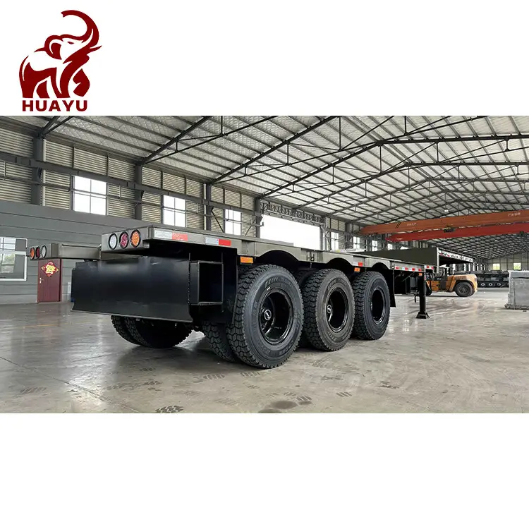 3 Axle Low Flatbed Semi Trailer