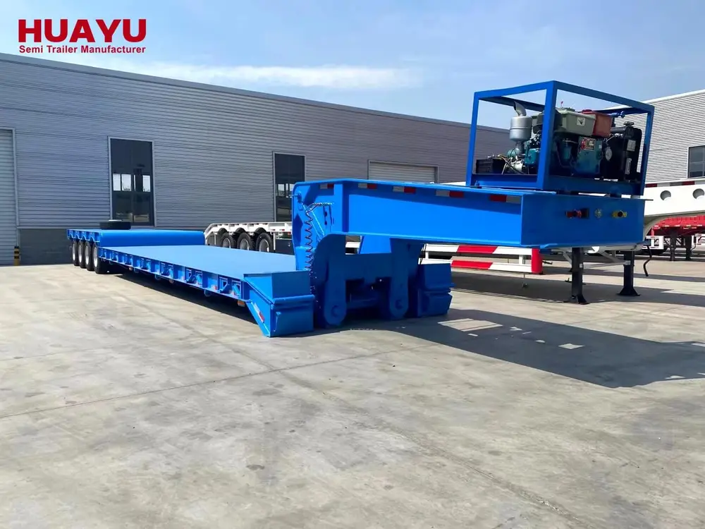 4 Axles Removable Gooseneck Lowbed Semi Trailer