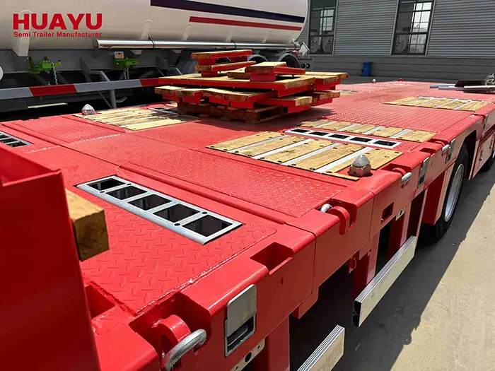 Export to Russia 4 Axles Lowbed Semi Trailer