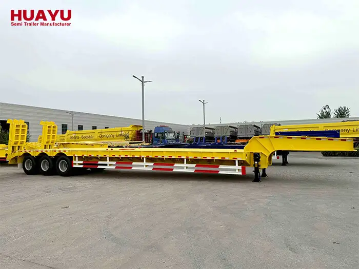 Tri Axles 60Ton Mechanical Transport Low Loader Semi Trailer