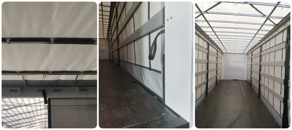 Side curtain semi trailer with customizable printed curtain pattern