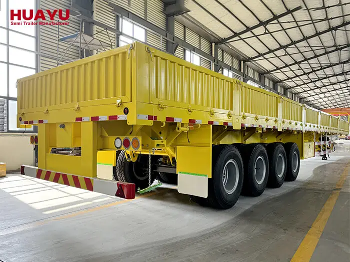 4 Axles 80Ton Extendable Sidewall Semi Trailer