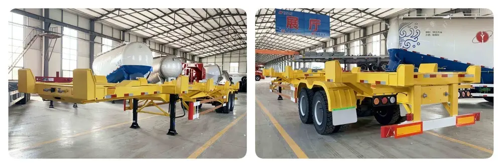 HUAYU 2 axle gooseneck skeleton trailer with high-quality FUWA axles