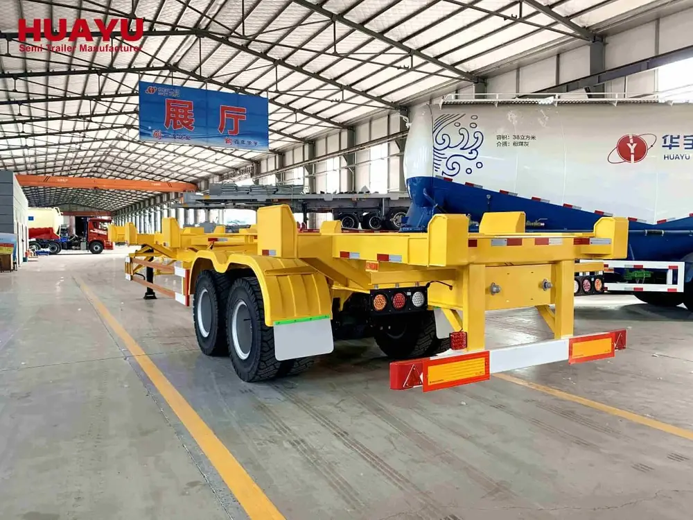 2 Axle 40 Foot Skeleton Semi Truck Trailer