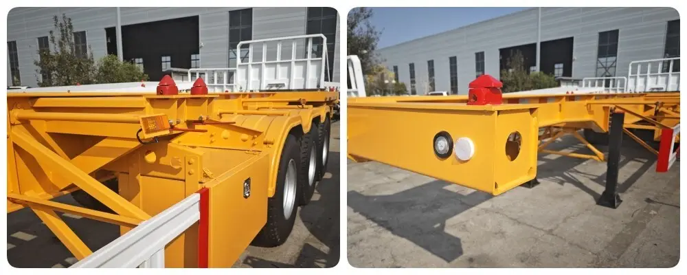 3 axle 40-foot skeleton trailer tire configuration