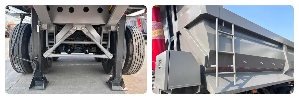 2 axle end dump tipper rear view