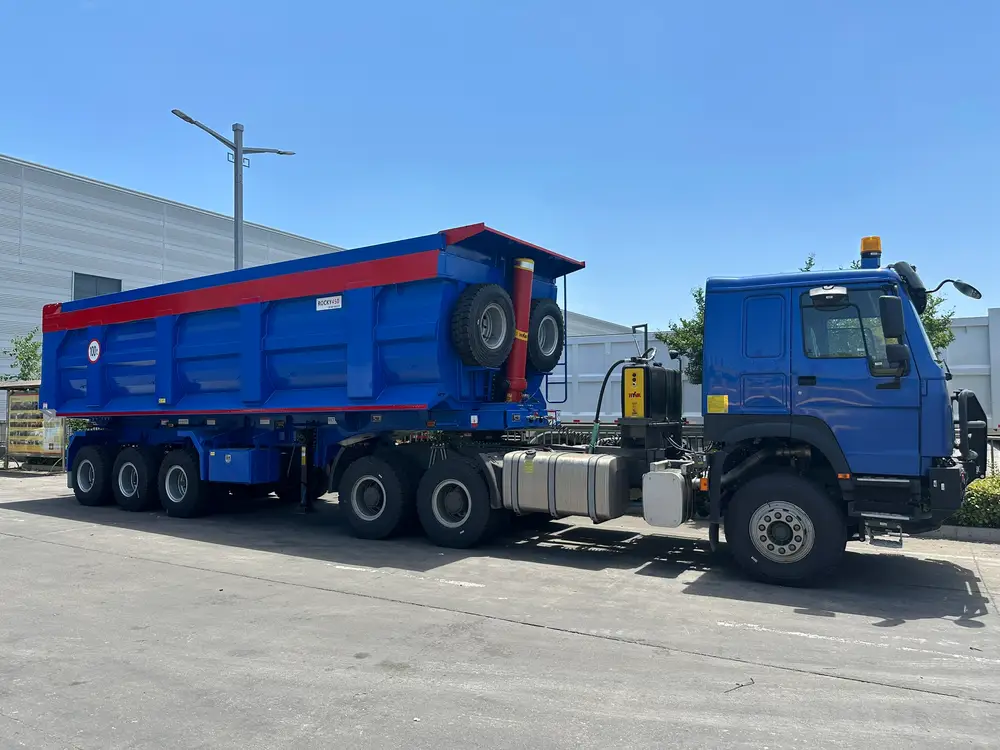 3 Axle 100 Ton Heavy Duty Rear Dump Semi Trailer