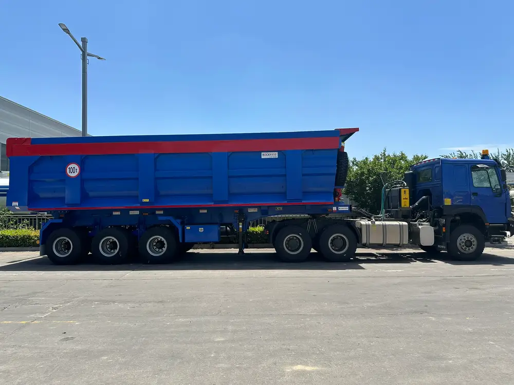 3 Axle 100 Ton Heavy Duty Rear Dump Semi Trailer