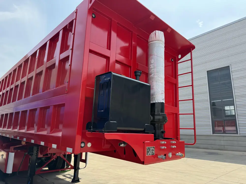 Front-mount hydraulic oil tank and valve bank