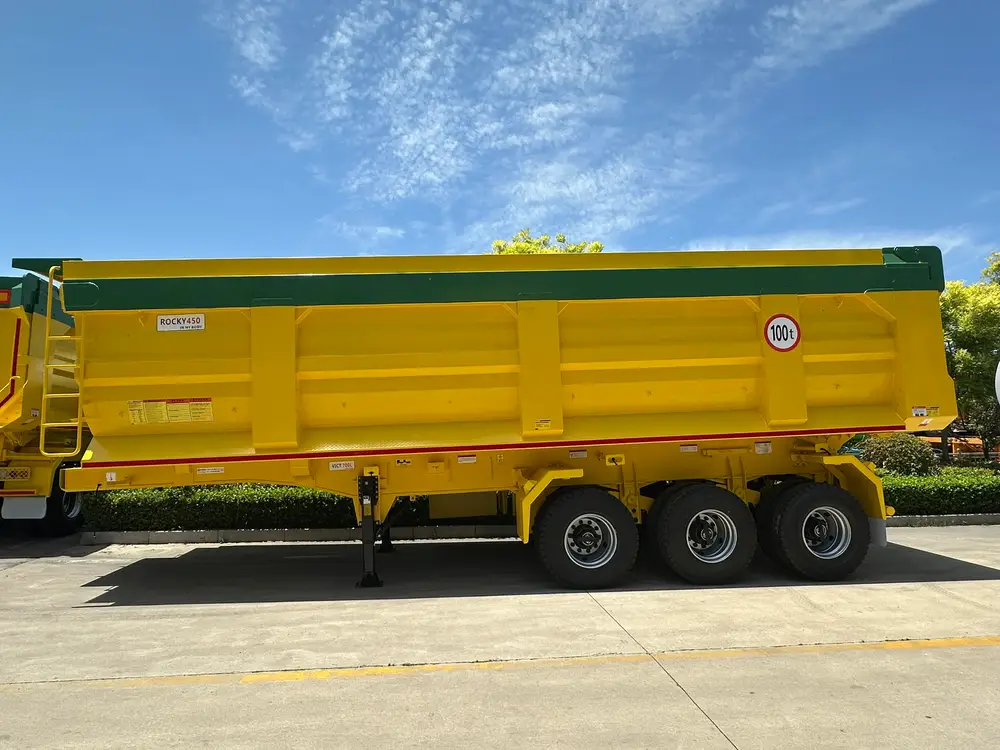 3 Axle 45 CBM Mining Tipper Semi Trailer