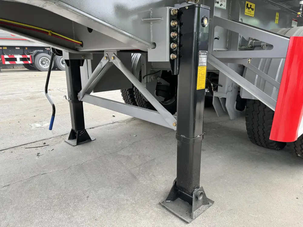 JOST 28 ton double speed landing gear under 4 axle rock body trailer chassis