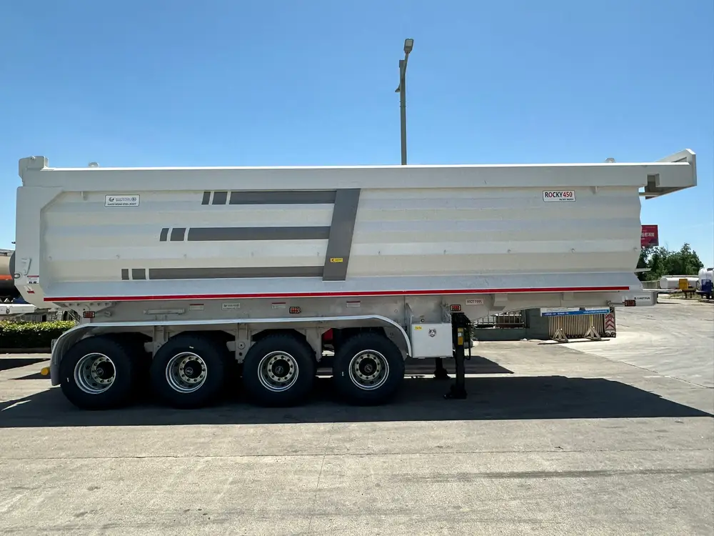 4 Axle Wear-Resistant Steel Tipper Semi Trailer